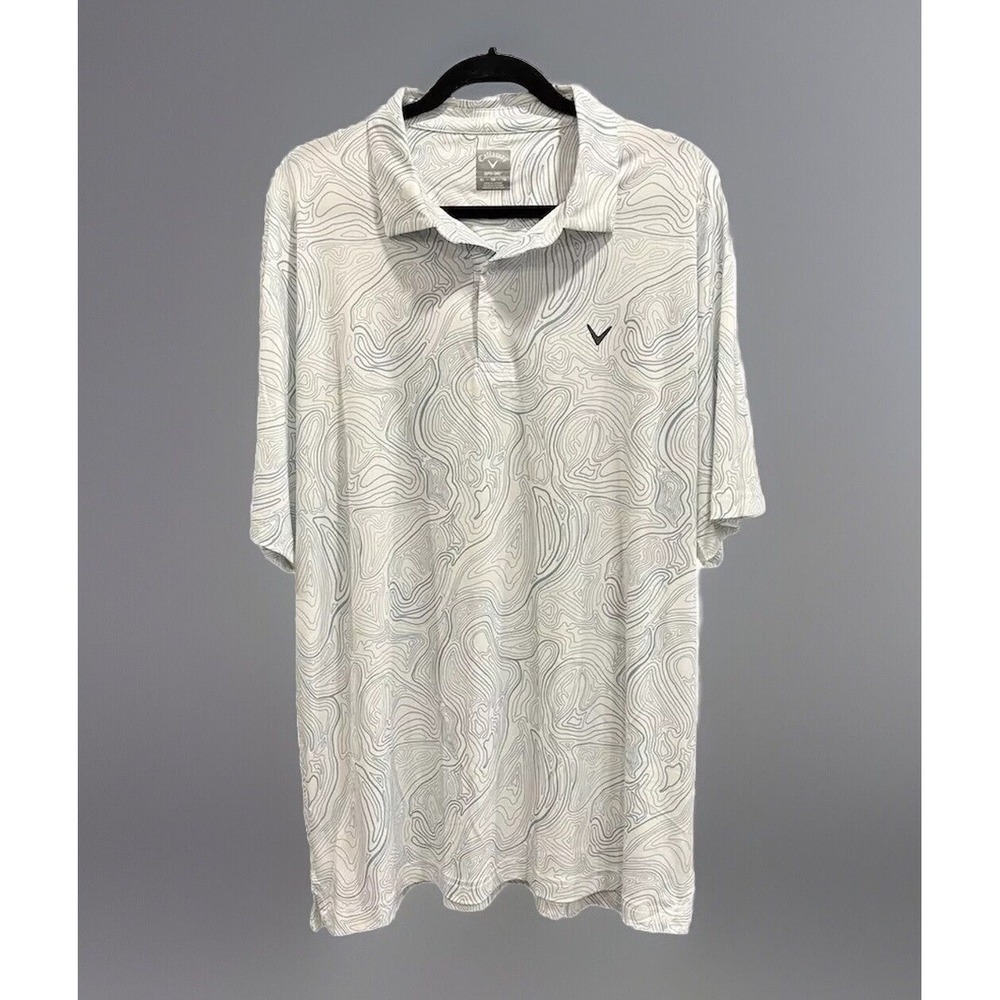 Callaway Opti Dri Men's‎ XL Topographic Golf Polo Shirt Multicolor Opti-Dri